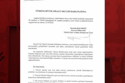 Baki Ersoy’dan Yahyalı’ya açık cezaevi yatırımı için soru önergesi