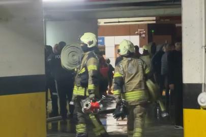Başakşehir’de site otoparkında araç yangını: Site sakinleri tahliye edildi