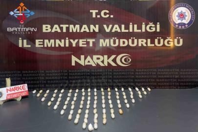 Batman’da yabancı uyruklu şahsın midesinden 750 gram metamfetamin çıktı