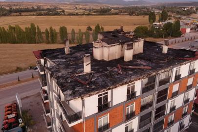 Beyşehir’de yangının ardından apartman sakinleri mağdur