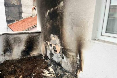Bilecik’te balkonda düdüklü tencerede unutulan yemek yangına neden oldu