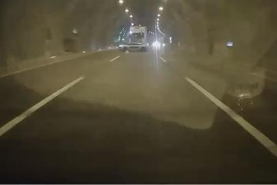 Bolu Dağı Tüneli’nde tırın çarpıp kaçtığı kazanın görüntüleri ortaya çıktı