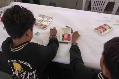 Bursa’da "Filistinli Çocuklar İçin Çiz" etkinliği: 10 yaşındaki Munzir’den duygu dolu mesaj