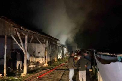 Bursa’da hayvan çiftliği alevlere teslim oldu