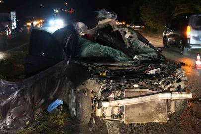Büyükbaş hayvana çarpan otomobilin sürücüsü hayatını kaybetti