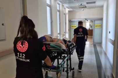 Çadır çekerken 1. kattan düşen kişi yaralandı