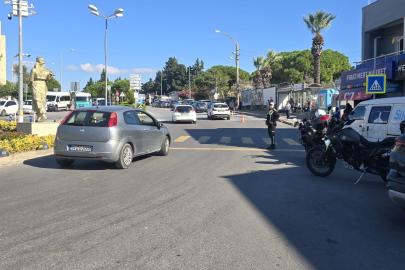 Çeşme’de yayalara yol vermeyen sürücülere ceza