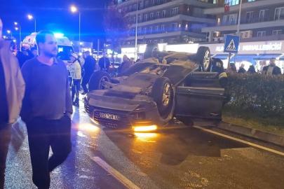 Çorlu’da otomobil takla attı: 2 yaralı