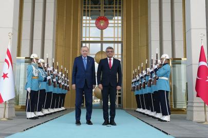 Cumhurbaşkanı Erdoğan, KKTC Cumhurbaşkanı Erhürman ile bir araya geldi