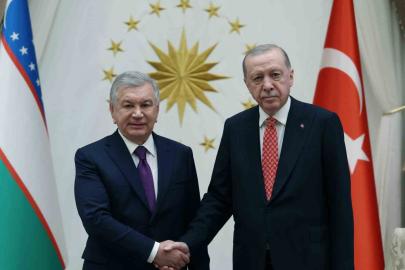 Cumhurbaşkanı Erdoğan, Özbekistan Cumhurbaşkanı Mirziyoyev ile görüştü
