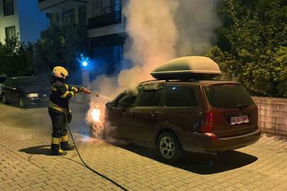 Dalaman’da araç yangını