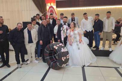 Damada altın yerine tır lastiği taktılar