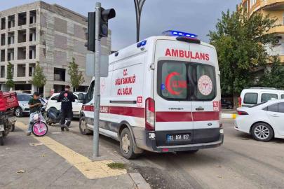 Devrilen motosikletin sürücüsü yaralandı