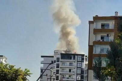 Diyarbakır’da site çatısında yangın paniği