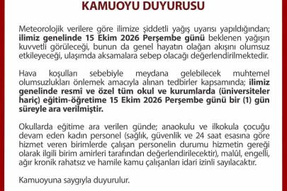 Düzce’de eğitime sağanak yağış engeli