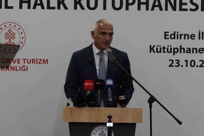 Edirne’de 160 bin kitap kapasiteli yeni İl Halk Kütüphanesi hizmete açıldı