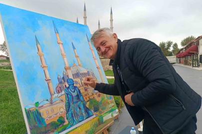 Edirne’de Mimar Sinan’ın şaheseri ressamlara ilham oldu