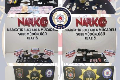 Elazığ’da uyuşturucu operasyonu: 8 şüpheli tutuklandı