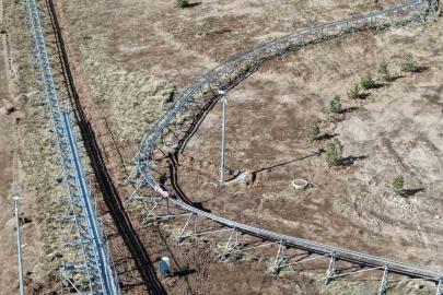 Erciyes’te dağ kızağında montaj tamamlandı, test sürüşleri başladı