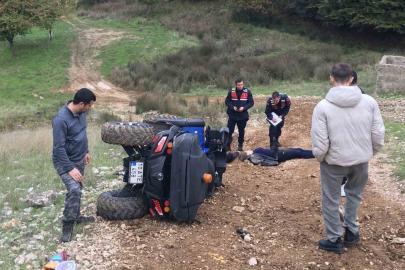 Erdek’te ATV devrildi: 2 yaralı