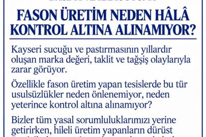 Fason sucukçulara tepki