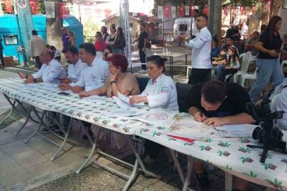 Festivalde en iyi zeytinyağlı yemek için yarıştılar