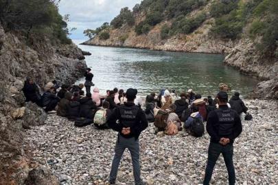 Fethiye’de 34’ü çocuk 62 düzensiz göçmen yakalandı