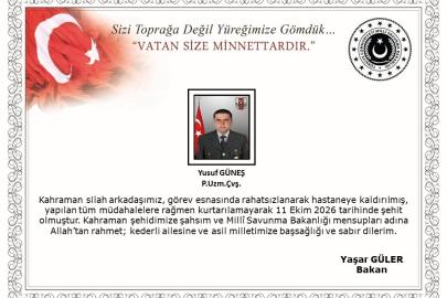Görev esnasında rahatsızlanan asker şehit oldu