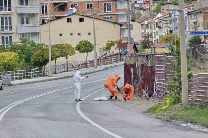 Gümüşhane’de kanalizasyondan çıkan gaz paniğe neden oldu