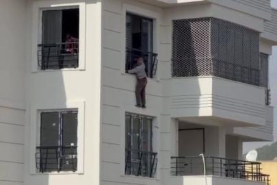 Güvenlik önlemi almadan metrelerce yüksekte çalıştı