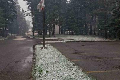Ilgaz Dağı’nda kar yağışı etkili oluyor