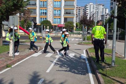 İlkadım’da çocuklar öğreniyor, trafik bilinci gelişiyor
