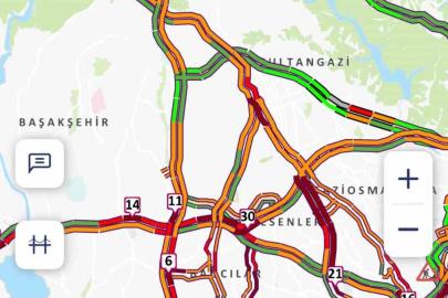 İstanbul’da yağmur trafiği: Yoğunluk yüzde 87 oldu