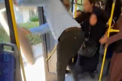 İzmir’de belediye otobüsünde ’halı’ kavgası
