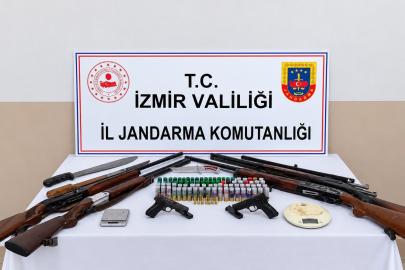 İzmir’de jandarmadan uyuşturucu ve silah operasyonu: 3 tutuklama