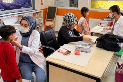 Kâhta’da köy okullarındaki öğrencilere ağız ve diş sağlığı eğitimi