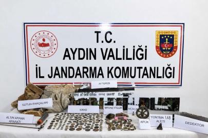 Karacasu’da tarihi eser operasyonu: 157 sikke ele geçirildi