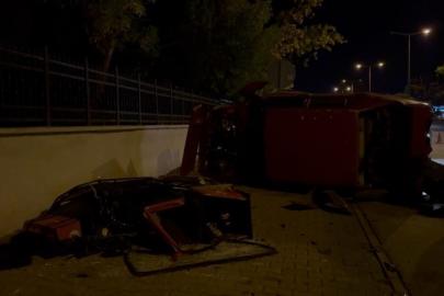 Karşı yola geçen otomobil, motosiklete çarptı: 1 ağır yaralı