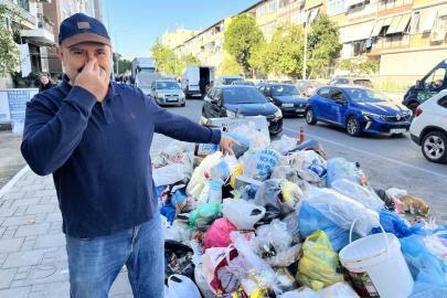 Karşıyaka’da çöp dağları insan boyuna ulaştı, vatandaş isyan etti