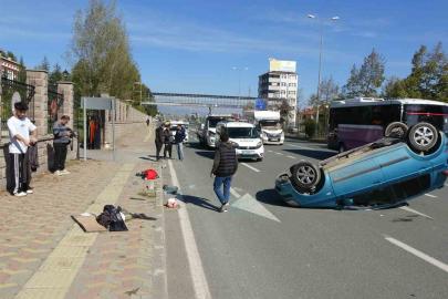 Kastamonu’da otomobil takla attı, 3 kişi burnu bile kanamadan kurtuldu