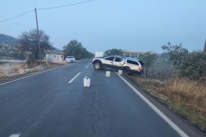 Kayganlaşan yol kazaya neden oldu
