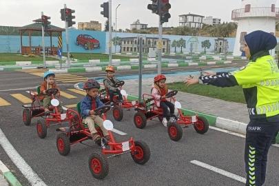 Kilis’te Trafik Eğitim Parkı’nda öğrencilere trafik eğitimi verildi