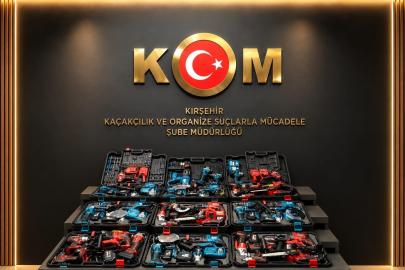 Kırşehir’de gümrük kaçağı 88 parça matkap ve testere seti ele geçirildi
