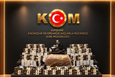 Kırşehir’de kaçak tütün operasyonu: 45 bin 200 makaron ele geçirildi