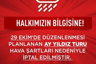 Kocasinan Belediyesinin Ay Yıldız Turuna hava engeli