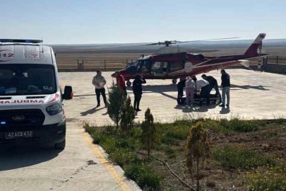 Kulu’da 70 yaşındaki hasta ambulans helikopterle sevk edildi