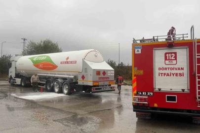 LPG yüklü tırda yangın