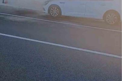 Nevşehir’de seyir halindeki otomobil alev aldı