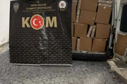 Niğde’de 6 milyon TL değerinde kaçak makaron ele geçirildi