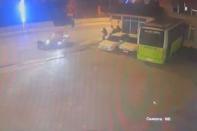 Otomobil ile motosiklet çarpıştı: O anlar kamerada